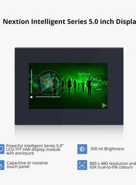 Nextion NX8048P050-011R-Y/NX8048P050-011C-Y 5寸带外壳HMI屏幕