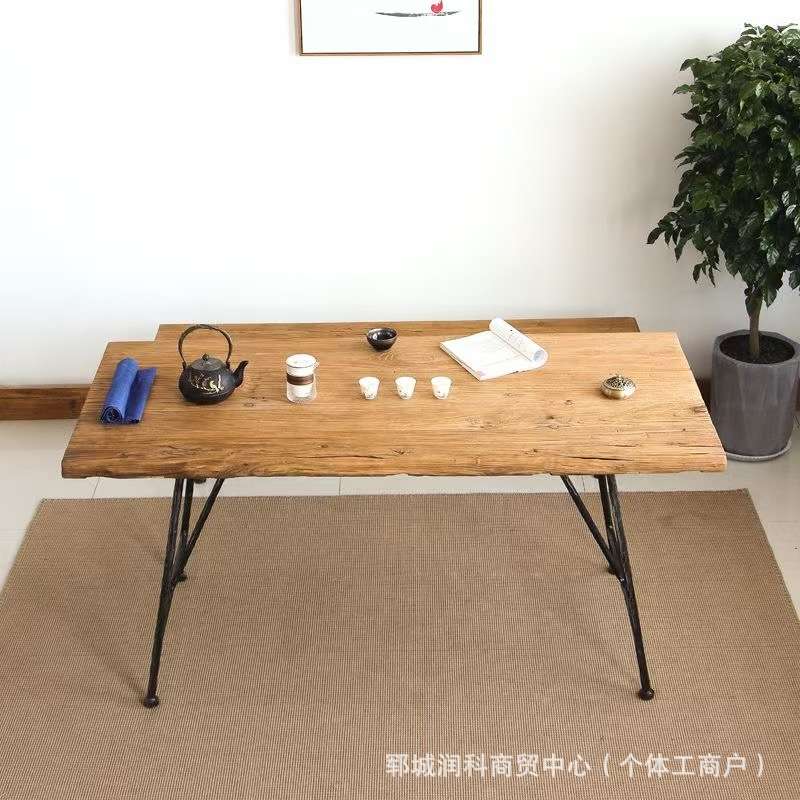 老榆木家具实木茶几北方榆木纯实木客厅茶几禅意简约现代结构爆款