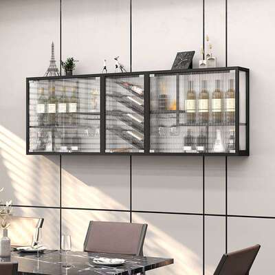 酒架置物架红酒柜展示架壁挂餐厅墙上壁挂式家用创意铁艺现代