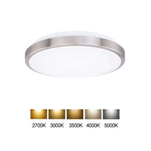 耐仕2700K/3000K/3500K/4000K/5000K五色温可调光圆形吸顶灯北美