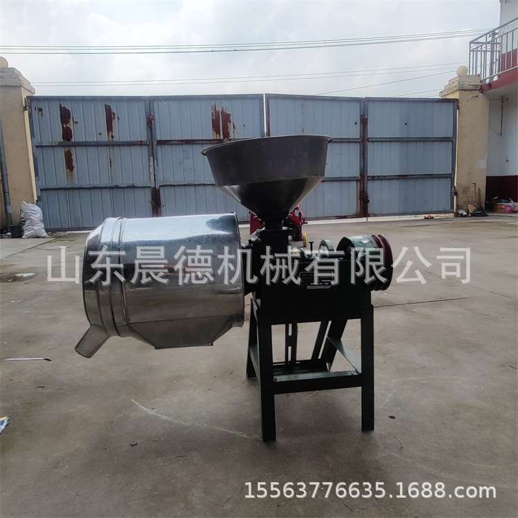 电动去麸皮磨面机 三相电278锥形磨头锥形磨小麦面粉加工机