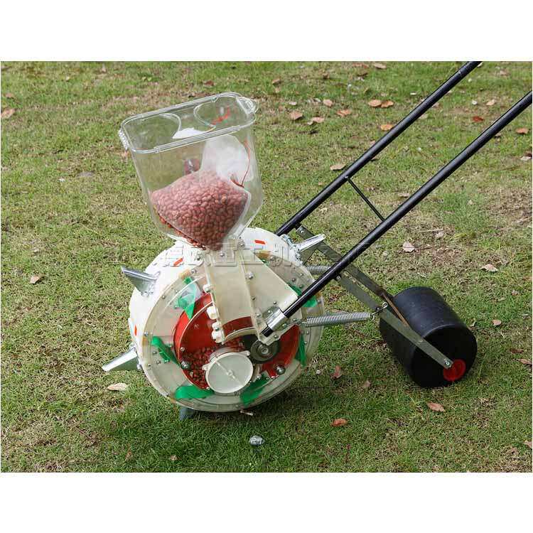 10嘴手推式滚轮玉米播种机 玉米蔬菜播种机 梯田套种农用种植机