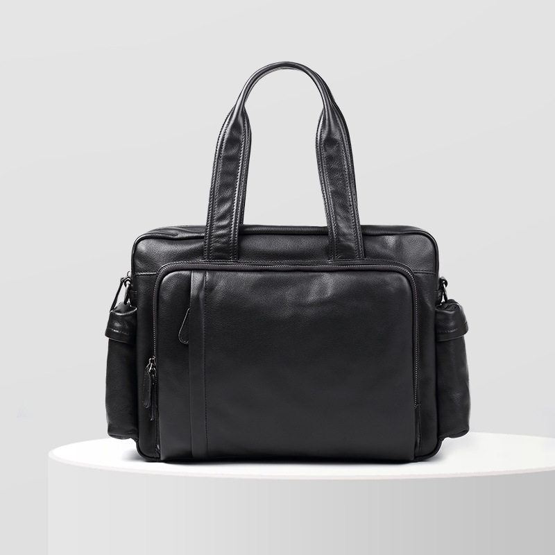 新品真皮男包休闲托特男式公文包时尚出差旅行包大容量男士手提包