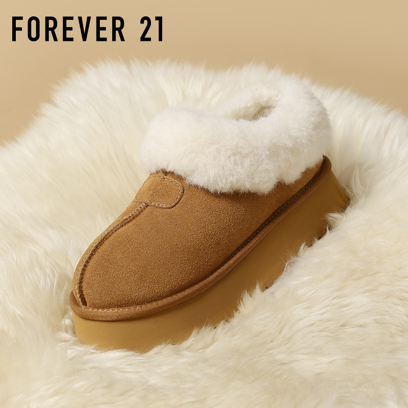 F21真皮雪地靴女2025新款