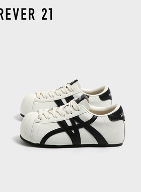 F21超火大头德训鞋女2025新款秋季爆款内增高时尚百搭休闲泡芙鞋