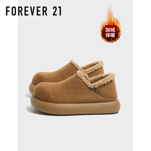 保暖一脚蹬大头毛毛棉鞋 冬季 子 女2025新款 F21加绒两穿全包勃肯鞋