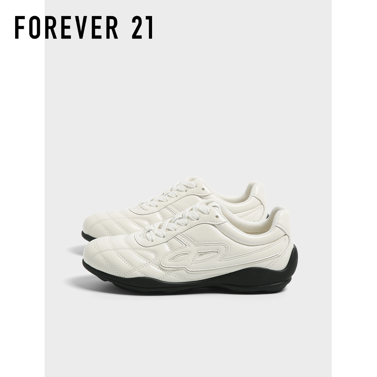 F21赛车鞋女2026新款春季软厚底轻便百搭低帮休闲皮面运动小白鞋,女鞋,时尚休闲鞋,淘宝优惠券,粉丝福利购,淘宝优惠卷