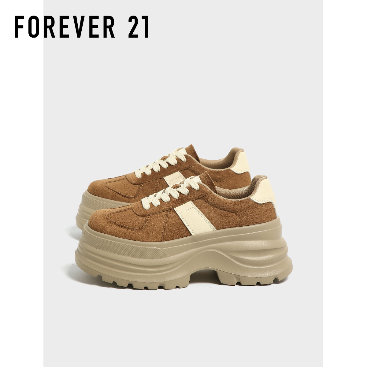 F21超厚底德训鞋女2025新款秋季