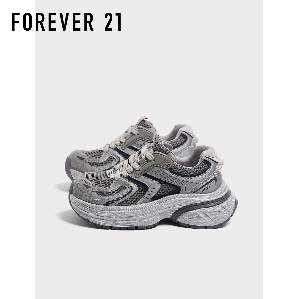 F21爆米花厚底老爹鞋女款2025