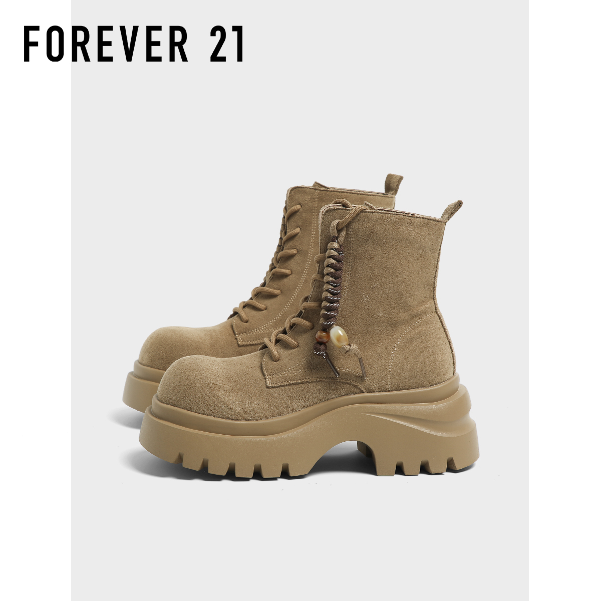 F21英伦风马丁靴女2025新款