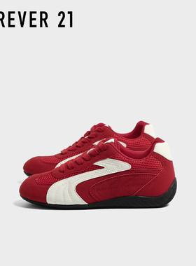 F21红色赛车鞋女2025新款秋季内增高百搭运动休闲爆款板鞋德训鞋