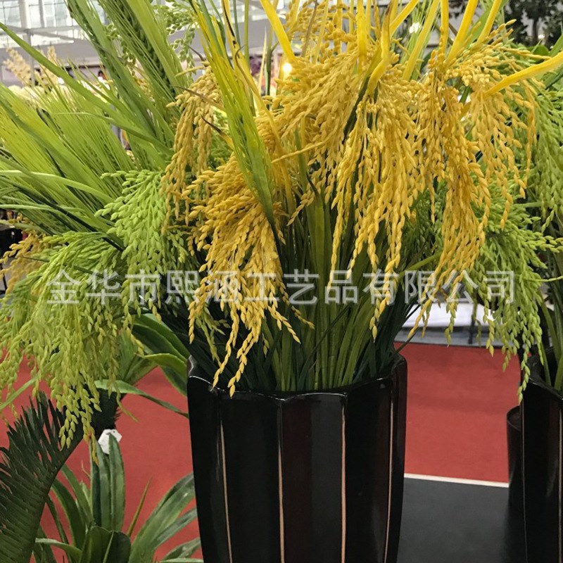 仿真水稻单支水稻仿真稻穗摄影道具舞台布景仿真麦子仿真麦穗