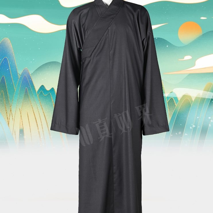 僧服真如界衣服长卡舒适丹褂和尚打坐师父不弹力衣大起皱褂四季僧