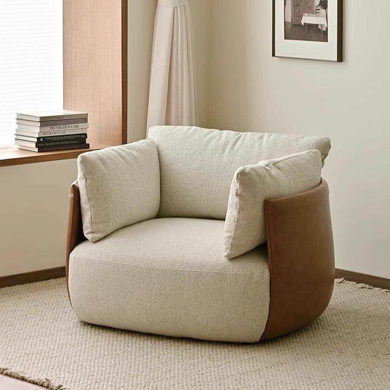 简约沙发椅现代中古风复古拼色懒人沙发感奶油风休闲单人椅子,标准件/零部件/工业耗材,其他五金件,淘宝优惠券,粉丝福利购,淘宝优惠卷