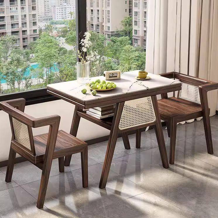 阳台桌椅组合全实木小型实木新款家用一桌二椅组合休闲三件套茶桌