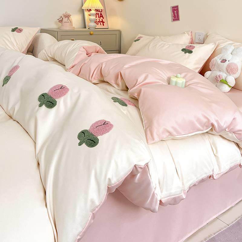 2025爆款水洗真丝毛巾绣款四件套三件套--黛西系列-风格一,电子元器件市场,其它元器件,淘宝优惠券,粉丝福利购,淘宝优惠卷