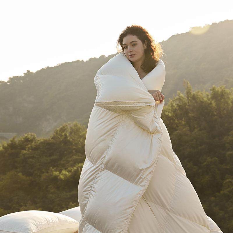 进口高端羽绒被95白鸭绒被芯现充保暖加厚鹅绒被子星级酒店被子