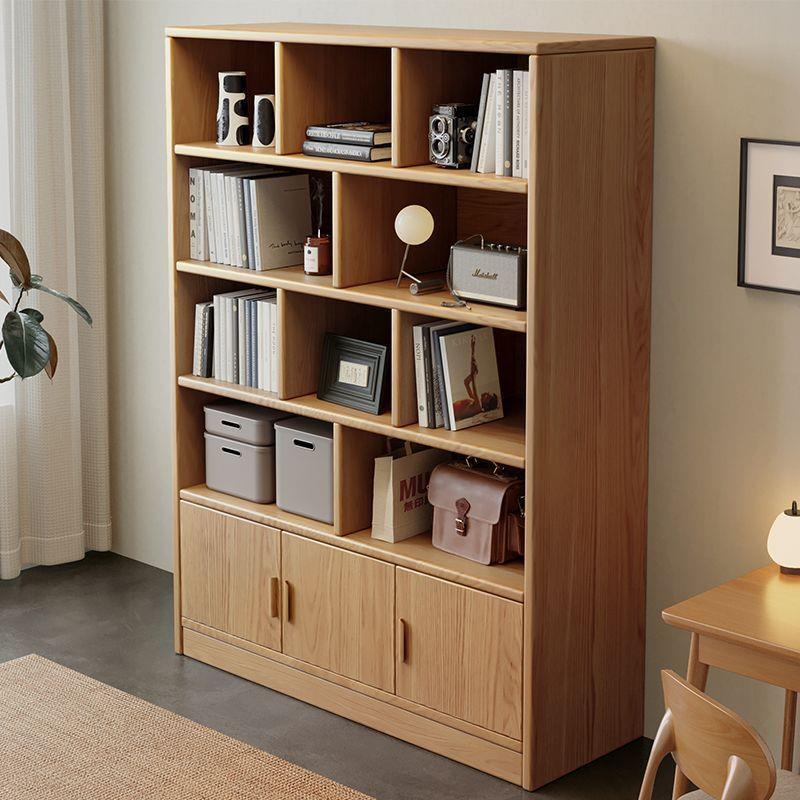 办公室文件柜木质档案资料柜简约现代带门书柜落地多层收纳储物柜