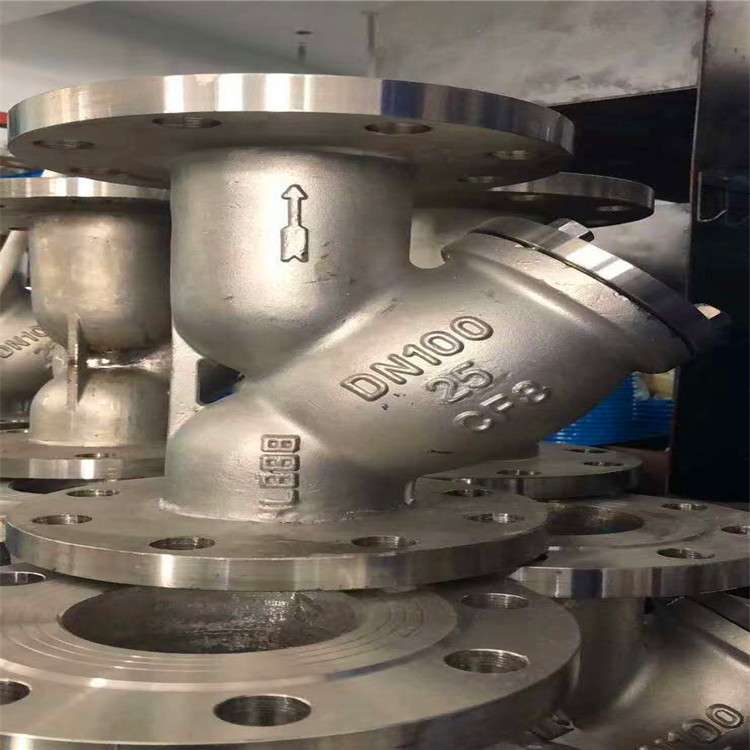 不锈钢y型法兰过滤器蒸汽导热油GL41H-16RL DN65不锈钢Y型过滤器