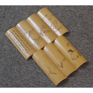 精品竹雕茶则 玉竹镜面打磨手工雕刻 茶道配件赏茶荷 臂搁把玩件