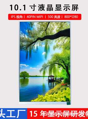 10.1寸竖屏显示屏800*1280液晶屏40PIN MIPI接口IPS视角LCD显示屏