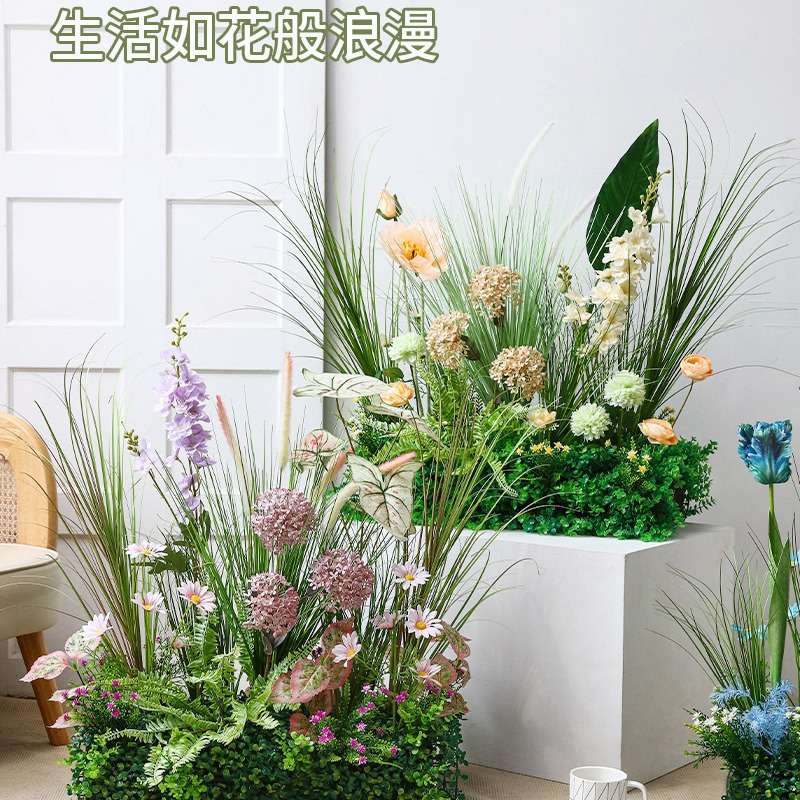 仿真花植物造场景布置软装网红大型绿植室内景观橱窗假花装饰摆设