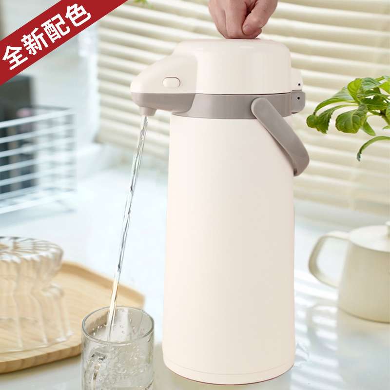 五月花热水瓶气压式保温壶家用保温瓶按压式保温水瓶热水壶暖水壶