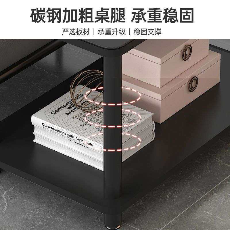 沙发中间小茶几小方桌办公室接待室小边几小茶台钢化玻璃边桌
