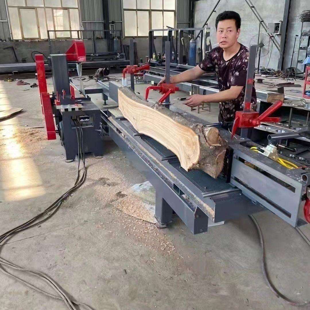 圆木推台锯实木开料锯开片锯全自动开板锯大型多功能原木圆盘锯机