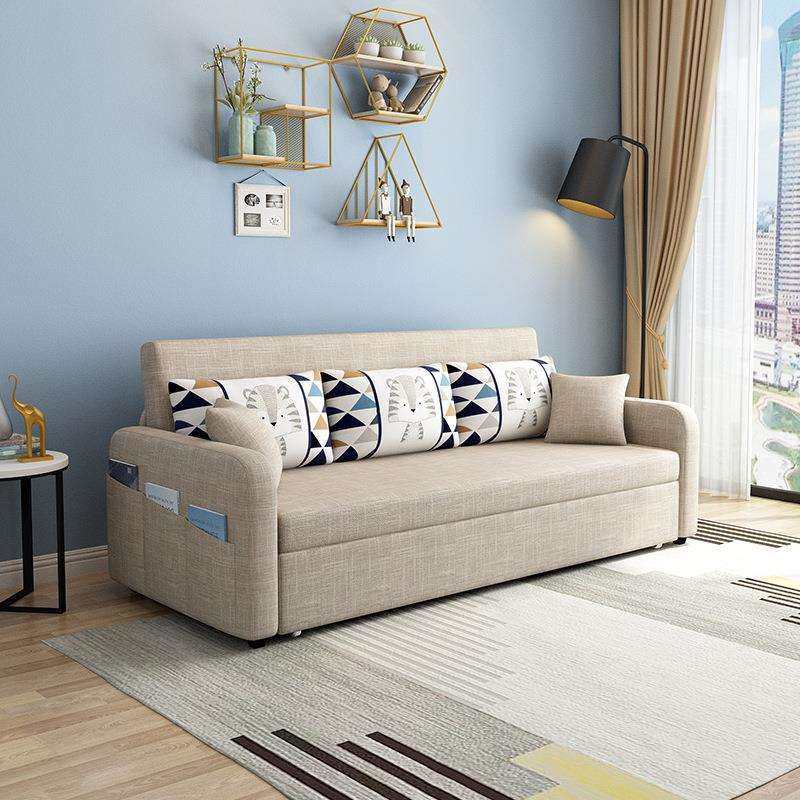 布艺沙发床可折叠储物家用小户型公寓客厅两用推拉储物科技布沙发,住宅家具,沙发床,淘宝优惠券,粉丝福利购,淘宝优惠卷