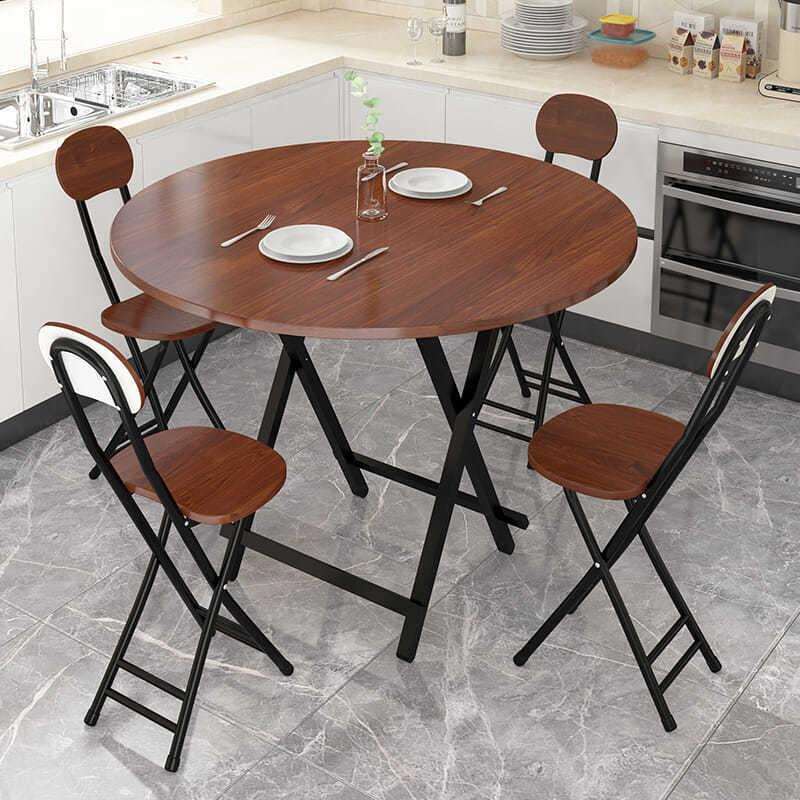 简易折叠桌家用吃饭桌出租屋桌子户外阳台小圆桌小户型便携式餐桌