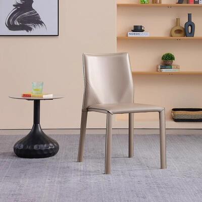 FDMA66-10意式极简马鞍皮餐椅家用轻奢高z级感现代简约2024新款椅