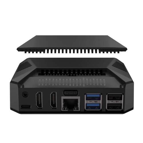 树莓派5代 V3铝合金外壳调速风扇Raspberry Pi 5机箱