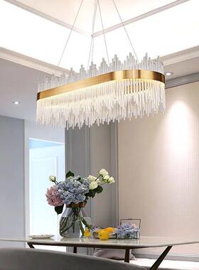 后现代水晶LED吊灯客厅灯现代简约大气餐厅灯具北欧高档轻奢灯饰