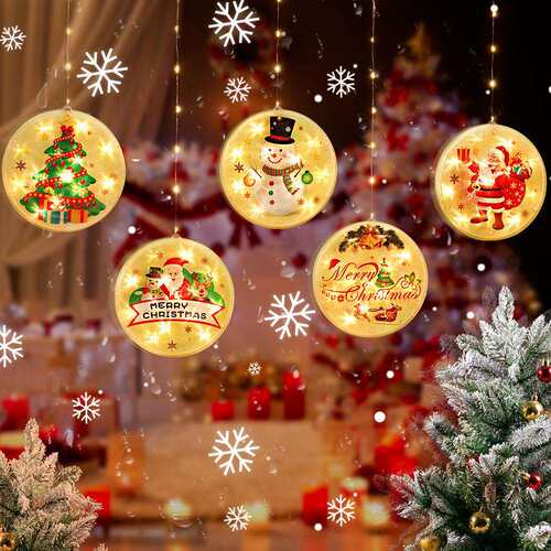 跨境热销圣诞节装饰彩灯串Christmas Ornament房间布置LED星星灯