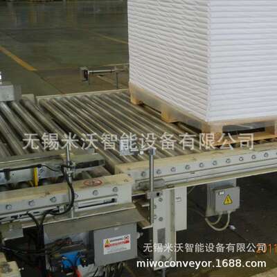 托盘重载滚筒输送线 链条输送机 链板式仓储 合流输送 斜口对接