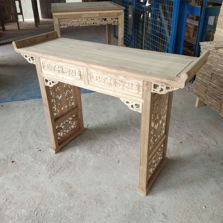 实木条案白茬供桌案几中式玄关桌 白胚中堂条案仿古条几香案佛台