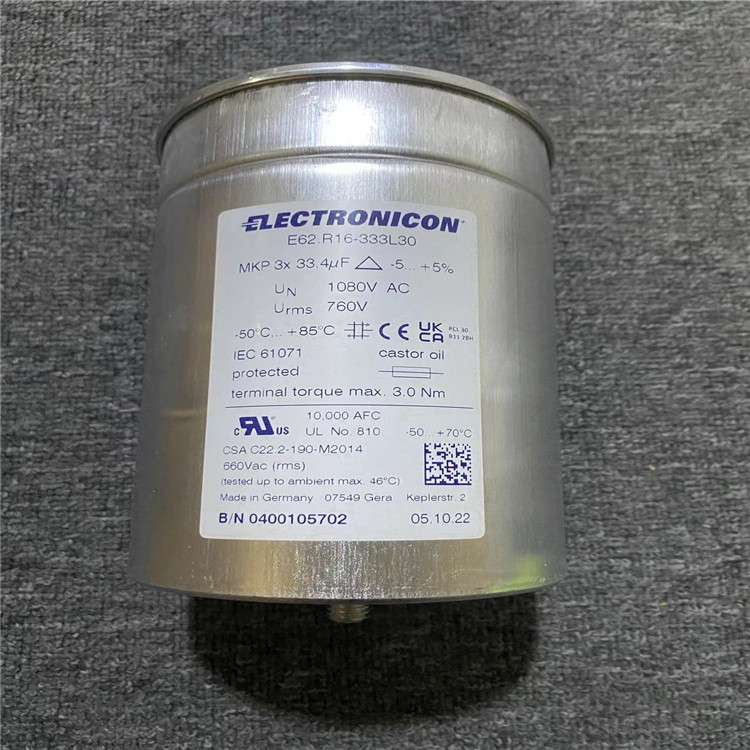 E62.R16-333L30 760v 3x33.4uf electronicon三相交流滤波电容器