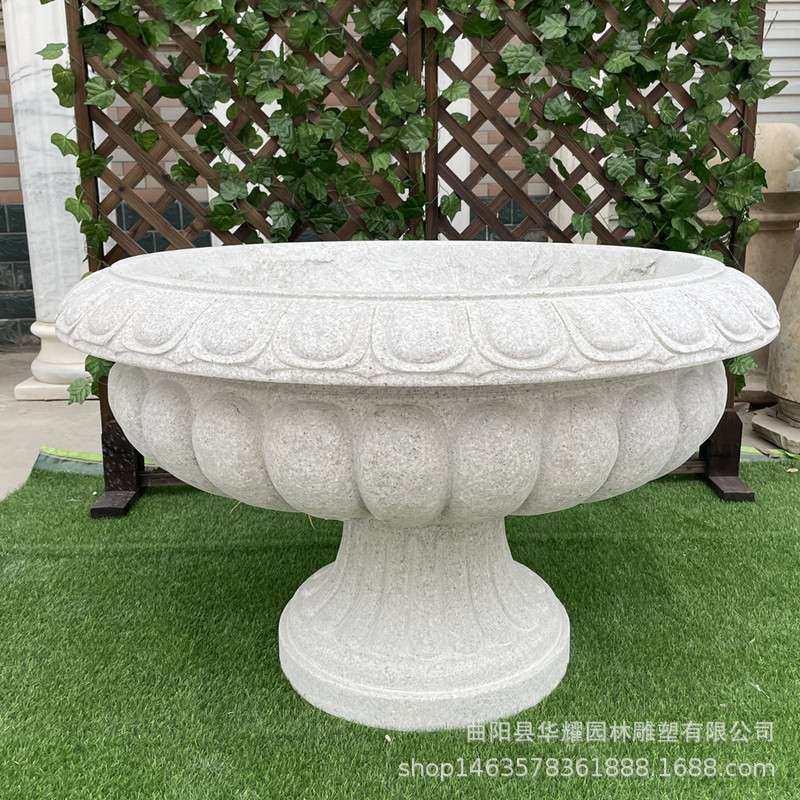 石雕花岗岩花盆小区别墅庭院汉白玉花钵雕刻大理石花盆花钵,3C数码配件,USB灯,淘宝优惠券,粉丝福利购,淘宝优惠卷