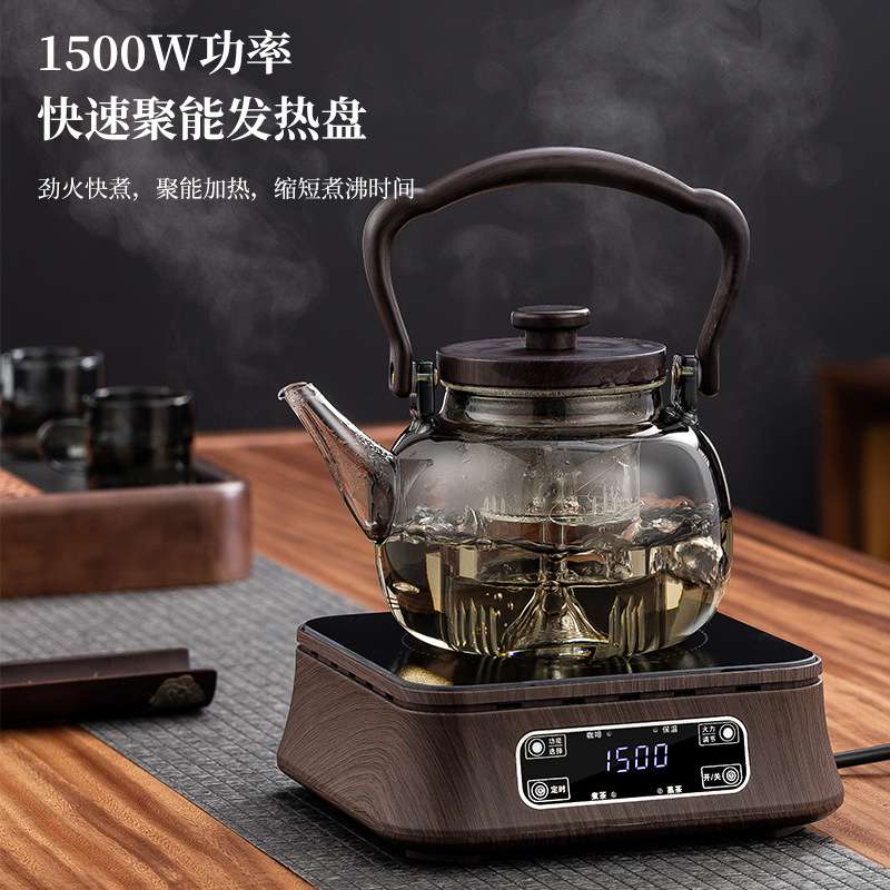 玻璃提梁壶泡茶壶明火加热电陶炉烧水壶耐热蒸煮壶电磁炉可调温