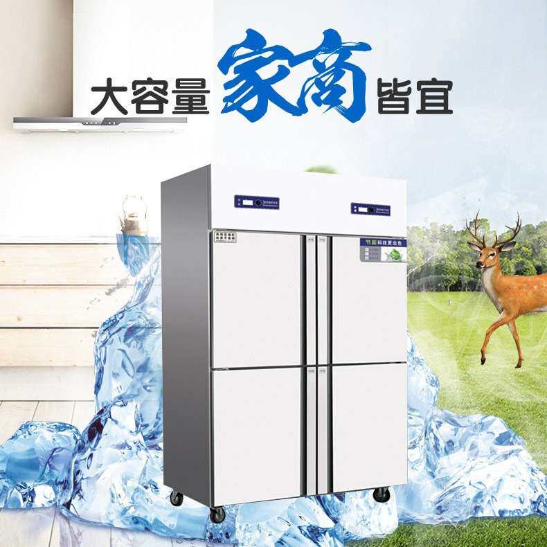 四六门冰箱商用大容量冷冻立式四开门冰柜厨房保鲜柜冷藏工作台