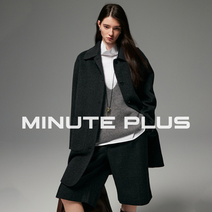 双色外套MP58WC09 多口袋100%绵羊毛大衣中长款 MinutePlus Blazer