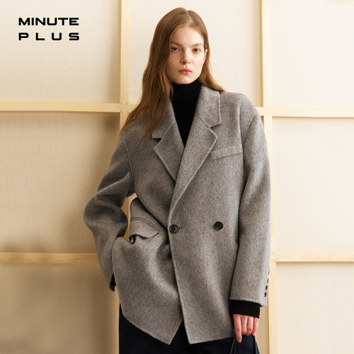 MinutePlus西装款100%绵羊毛大衣