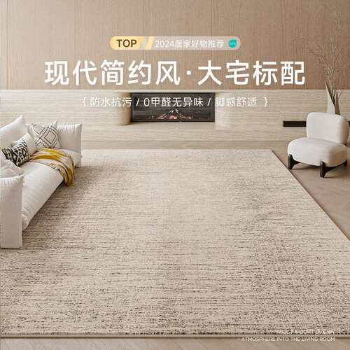客厅地毯意式极简2024新款防水卧室免洗可擦轻奢高级沙发家用地垫