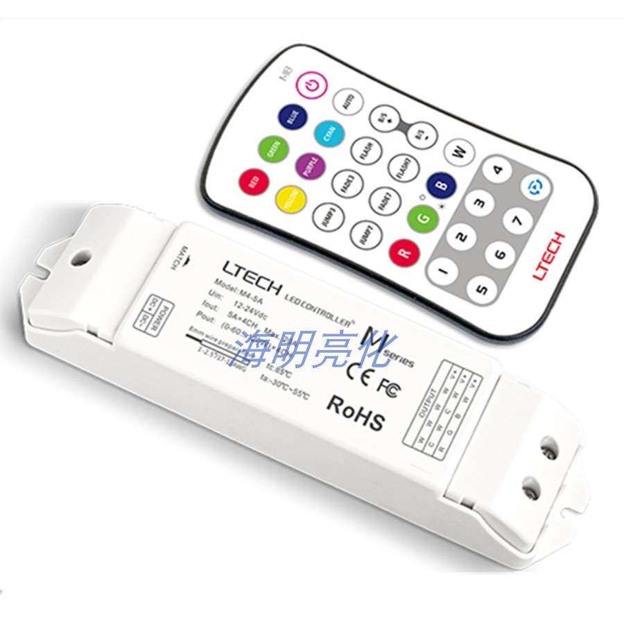 LTECH雷特LED灯条控制器433无线调光调色RGB/RGBW灯带12-24V驱动