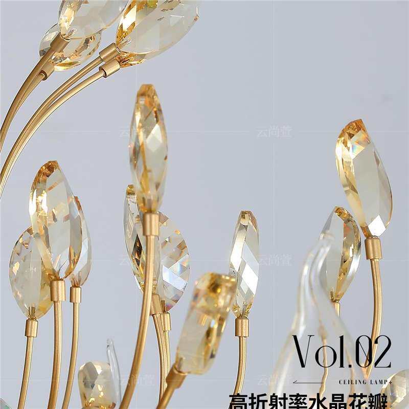 美式吊灯水晶灯具客厅灯卧室餐厅轻奢大气主灯创意个性欧法式吊灯