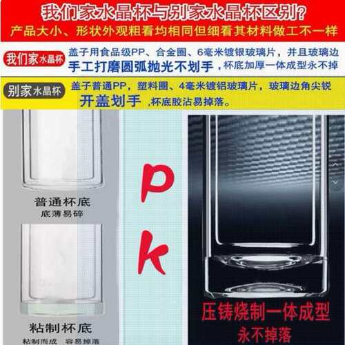 双层透明轻奢泡茶玻璃杯子喝水高档颜值男士便携家用简约耐高温女