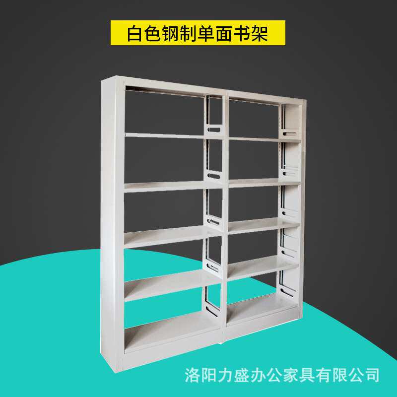 河洛力盛钢制书架资料架单双面置物架阅览室档案架收纳架现代简约