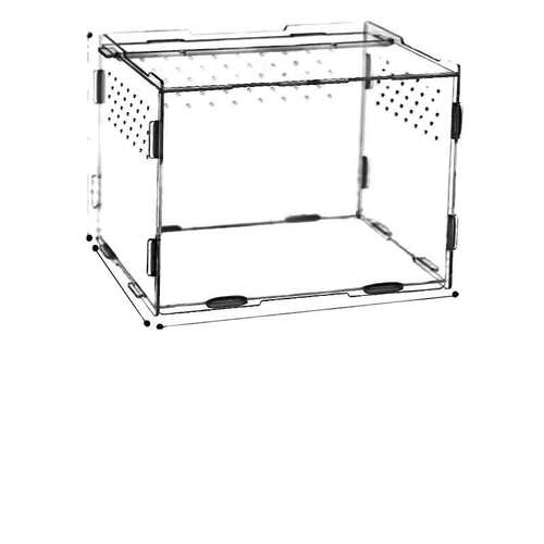亚克力爬虫饲养盒  爬虫箱  透明蜘蛛蜥蜴爬宠盒  30*20*20cm