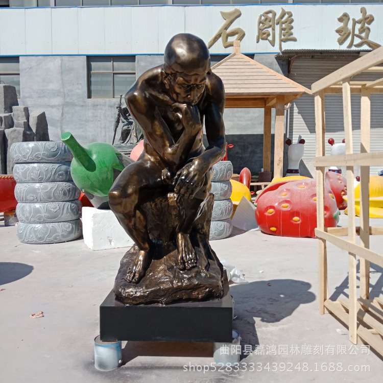 玻璃钢人物雕塑厂家欧式名人雕像思想者大型西方人物雕塑户外摆件
